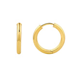 14K Gold 3x15MM Hoop Earrings