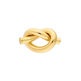 14K Gold 2MM Knot Tube Love Stud Earrings