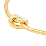 14K Gold 3MM Love Knot Tube Bangle