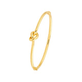 14K Gold 3MM Love Knot Tube Bangle