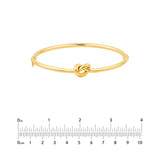 14K Gold 3MM Love Knot Tube Bangle