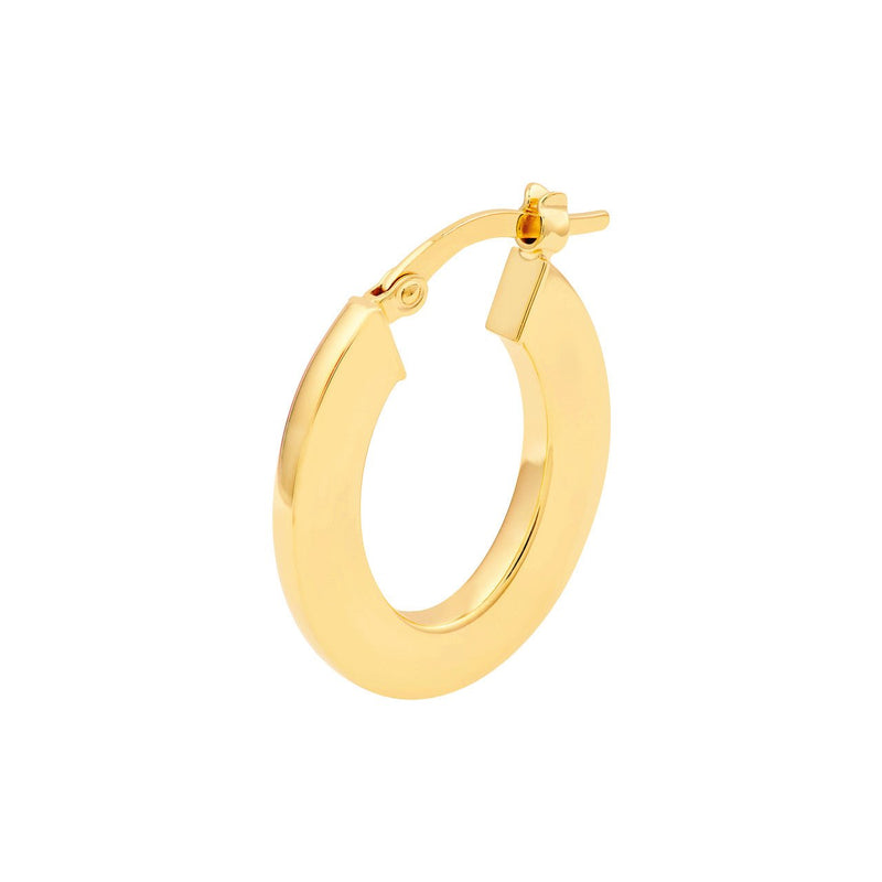 14K Gold Medium Marquise Rectangular Hoop Earrings