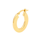 14K Gold Medium Marquise Rectangular Hoop Earrings
