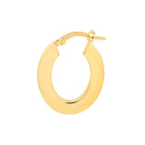14K Gold Medium Marquise Rectangular Hoop Earrings