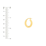 14K Gold Medium Marquise Rectangular Hoop Earrings