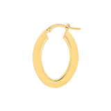 14K Gold Marquise Rectangular Hoop Earrings