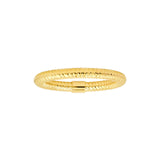 14K Gold Spiral Diamond Cut Tube Ring