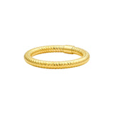 14K Gold Spiral Diamond Cut Tube Ring