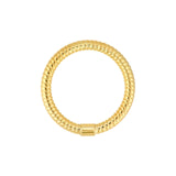 14K Gold Spiral Diamond Cut Tube Ring