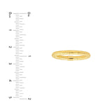 14K Gold Spiral Diamond Cut Tube Ring