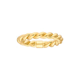 14K Gold Double Twist Tube Ring