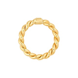 14K Gold Double Twist Tube Ring