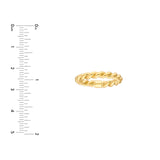 14K Gold Double Twist Tube Ring