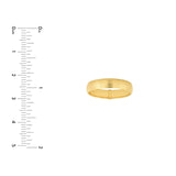 14K Gold 4MM Multi Lined Band