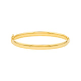 14K Gold 6MM Flat Oval Tube Bangle