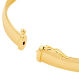 14K Gold 6MM Flat Oval Tube Bangle