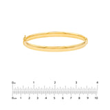 14K Gold 6MM Flat Oval Tube Bangle