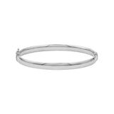 14K Gold 6MM Flat Oval Tube Bangle