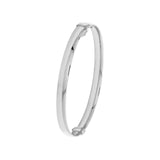 14K Gold 6MM Flat Oval Tube Bangle