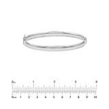 14K Gold 6MM Flat Oval Tube Bangle