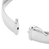 14K Gold 8MM Flat Oval Tube Bangle