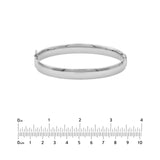 14K Gold 8MM Flat Oval Tube Bangle