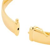14K Gold 8MM Flat Oval Tube Bangle