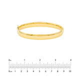 14K Gold 8MM Flat Oval Tube Bangle