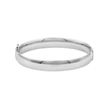 14K Gold 10MM Flat Oval Tube Bangle