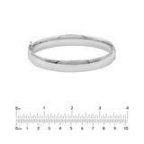14K Gold 10MM Flat Oval Tube Bangle