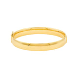 14K Gold 10MM Flat Oval Tube Bangle