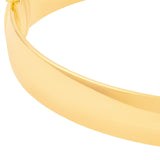 14K Gold 10MM Flat Oval Tube Bangle