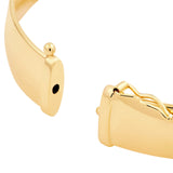 14K Gold 10MM Flat Oval Tube Bangle