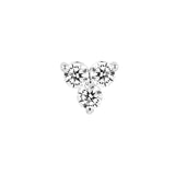 14K Gold 3MM Trio Diamond Stud Earrings