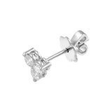 14K Gold 3MM Trio Diamond Stud Earrings