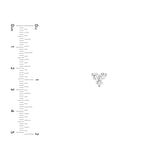 14K Gold 3MM Trio Diamond Stud Earrings