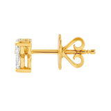 14K Gold 3MM Trio Diamond Stud Earrings