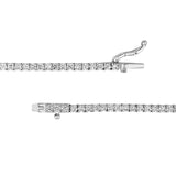 14K Gold Emerald Cut Pendant Diamond Tennis Necklace