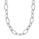Sterling Silver Oval 1+2 Link Necklace