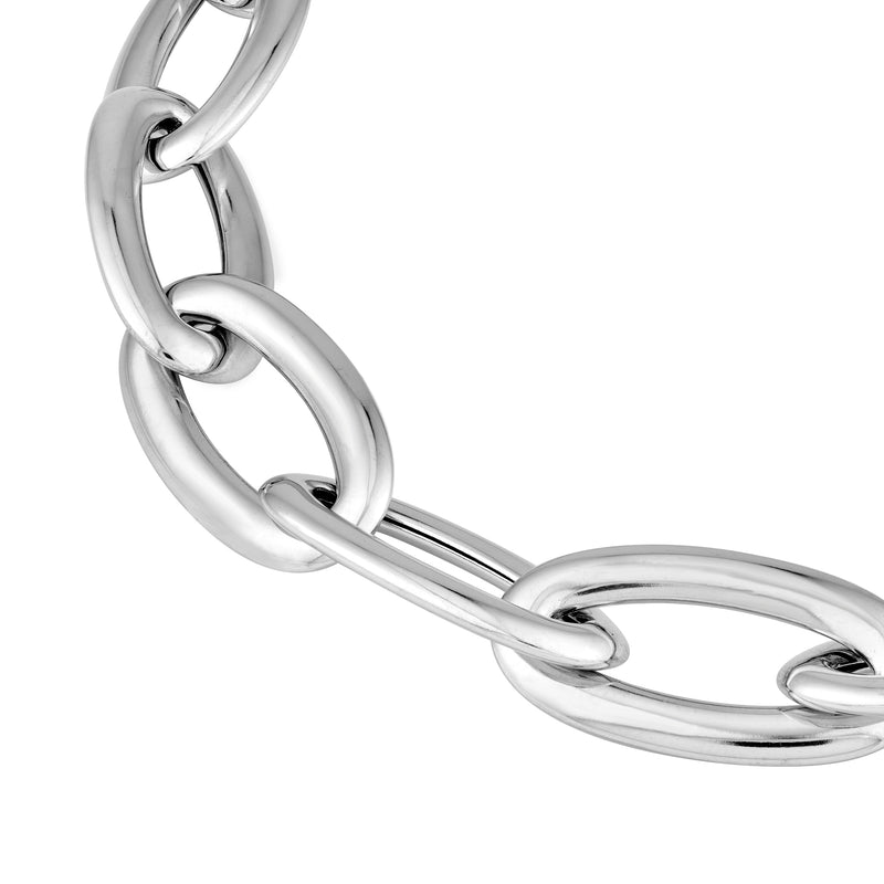 Sterling Silver Large Oval Link Bracelet