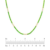 14K Gold Diamond and Tsavorite Tennis Necklace