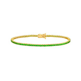 14K Gold Tsavorite Tennis Bracelet