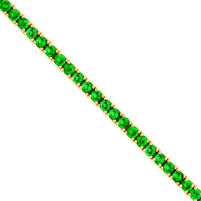 14K Gold Tsavorite Tennis Bracelet