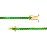 14K Gold Tsavorite Tennis Bracelet