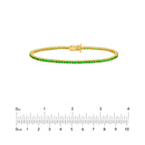 14K Gold Tsavorite Tennis Bracelet