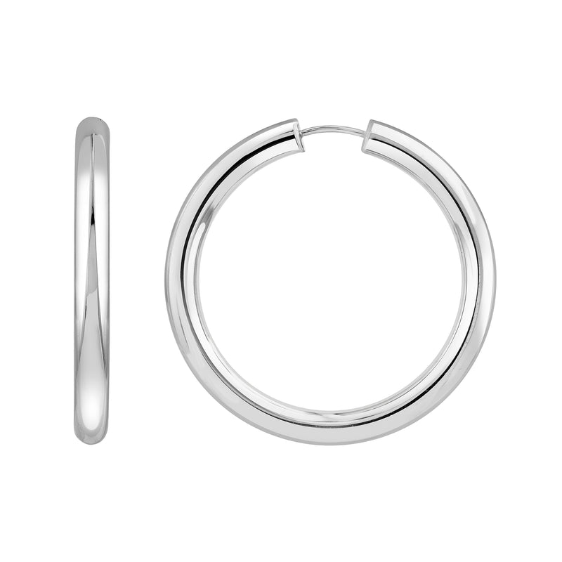 Sterling Silver 30x4MM Hoop Earrings