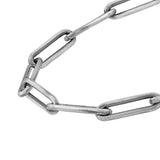 Sterling Silver Rounded Paper Clip Bracelet