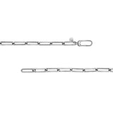 Sterling Silver Rounded Paper Clip Bracelet
