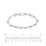 Sterling Silver Rounded Paper Clip Bracelet