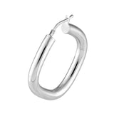 Sterling Silver Square Shape Hoop Earrings